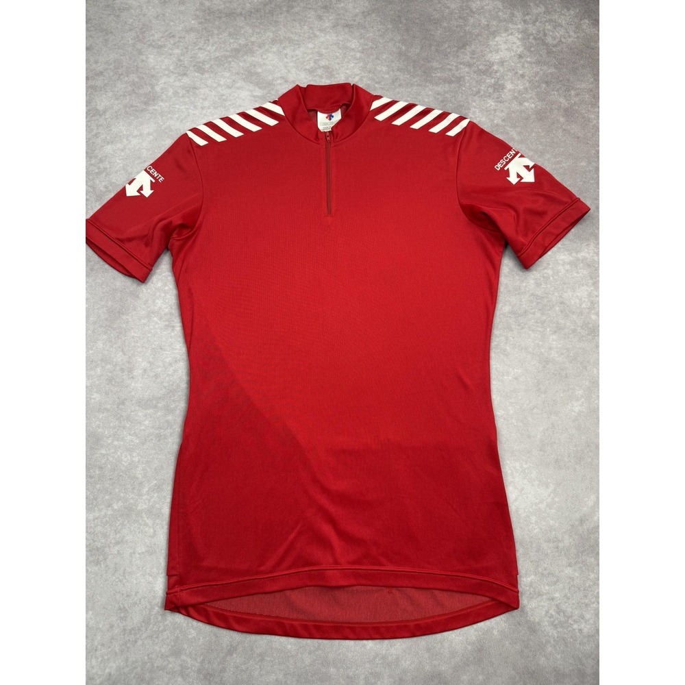 Vintage Descente‎ Cycling Jersey Large Made in Japan 90s Retro Bike Shirt